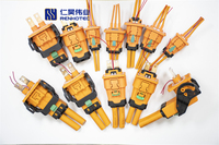 Connecteur haute tension HVIL 2 broches 125A, boîtier métallique, fiche droite pour câble 25MM2, véhicule électrique à énergie nouvelle