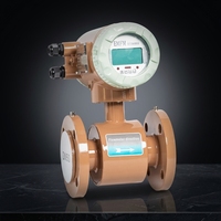 Pengukur Aliran Elektromagnetik Mag Flowmeter Sensor Aliran Digital Cairan Air Industri RS485 4-20mA Akurasi Tinggi