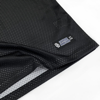 Streetwear personnalisé chemise en jersey Boxy noir sublimation col en V maille maillots de football américain T-Shirt