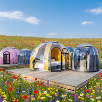 Dôme transparent en mousse PC pour hôtel, abri de glamping extérieur préfabriqué, étanche et économique