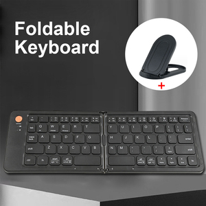 Tablet için Özel Kablosuz Taşınabilir ABD Düzeni Makaslı <span class=keywords><strong>Bluetooth</strong></span> Katlanabilir Klavye - Product Image 3