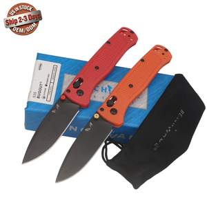 Couteau de camping BUGOUT BM535, manche en fibre de verre, lame noire, ouverture manuelle, acier S30V, pointe de lance, nylon/fibre de verre - Product Image 1
