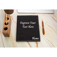 Portafolio Pequeño para Documentos, Personalizable, Recargable, con Cubierta de Cuero Sintético para Grabado Láser, Diario Personalizado en Blanco