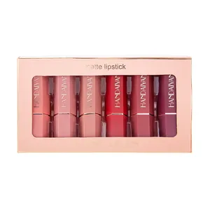 Prix <span class=keywords><strong>pas</strong></span> <span class=keywords><strong>cher</strong></span> Mode Gros Nouvelle <span class=keywords><strong>Marque</strong></span> Handaiyan 6 couleurs/ensemble de rouge à Lèvres Mat - Product Image 3