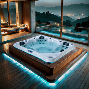 Vendita calda in acrilico spa piscina <span class=keywords><strong>2</strong></span> lettino 3 posti famiglia idromassaggio idromassaggio idromassaggio spa giardino esterno - Product Image 1