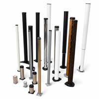 Pieds de table Wekis en fer, acier inoxydable, aluminium, collection de tubes droits pour bureaux, meubles de salle à manger, fourniture pour projets OEM