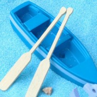 Miniature maison de poupée bateau rames ancre bouée de sauvetage soleil parapluie canoë modèle Figurines plage Style ornement Kits