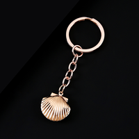 Ensemble de porte-clés Ywyougang, 4 couleurs, porte-clés en métal avec pendentif coquillage, chaîne pour charme de sac, cadeau
