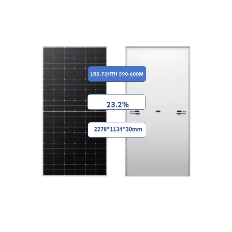 Precio sorpresa 590W 595W 600W Sistema de energía solar energía Panel solar hojas solares placa solar