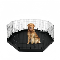 Parc de jeu octogonal pliable pour animaux de compagnie, clôture portable pour chiens, idéal pour l'exercice en extérieur et en intérieur, enclos pour chiots, clôture pour petits animaux – Offre Spéciale