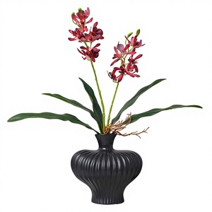 Nouvelle fleur artificielle en soie, <span class=keywords><strong>parfum</strong></span>ée, feuille d'orchidée de Milan, décoration d'intérieur/extérieur - Product Image 1