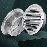 Système de CVC, grille d'aération murale extérieure ronde en acier inoxydable et protection contre la pluie avec grille de protection