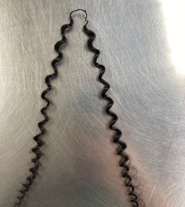 새로운 DIY 마이크로 링 루프 컬리 크로셰 붙임머리, 웨프트 없는 깃털 스타일 무매듭 땋기용 인모 헤어 번들 - Product Image 5