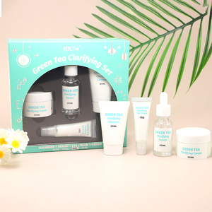 Kit de Voyage Clarifiant Anti-Sébum au Thé Vert avec <span class=keywords><strong>Acide</strong></span> <span class=keywords><strong>Salicylique</strong></span> et Caféine, Nettoyant + Sérum + Crème Contour des Yeux + Crème Visage - Product Image 2