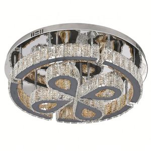 Accesorio de iluminación de techo Led de cristal Lámpara colgante de acero inoxidable Luz de techo moderna - Product Image 4