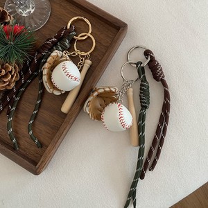<b>Baseball</b> Charm Keychain EVA <b>Baseball</b> <b>Bat</b> Glove Silver Gold Zinc Alloy Sports Bag Hanging Fall 2024 - Product Image 1