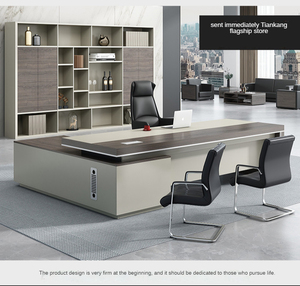 आधुनिक कार्यालय फर्नीचर मेज कार्यकारी कार्यालय डेस्क वाणिज्यिक फर्नीचर में लकड़ी - Product Image 3