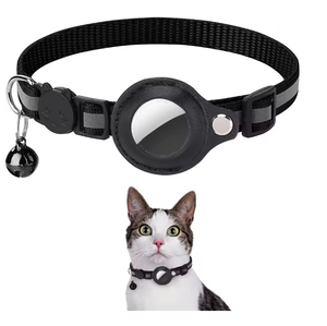 Collar para <span class=keywords><strong>Gato</strong></span> con <span class=keywords><strong>Airtag</strong></span>, Reflectante, con Hebilla de Seguridad, sin <span class=keywords><strong>Airtag</strong></span> de Apple, con Soporte y Campana para Gatos Hembra y Macho - Product Image 1