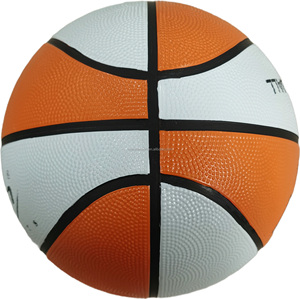 2025 Personnalisé Orange/Blanc Taille 7 Basketball en Caoutchouc Nouveau Produit Intérieur Extérieur - Product Image 4