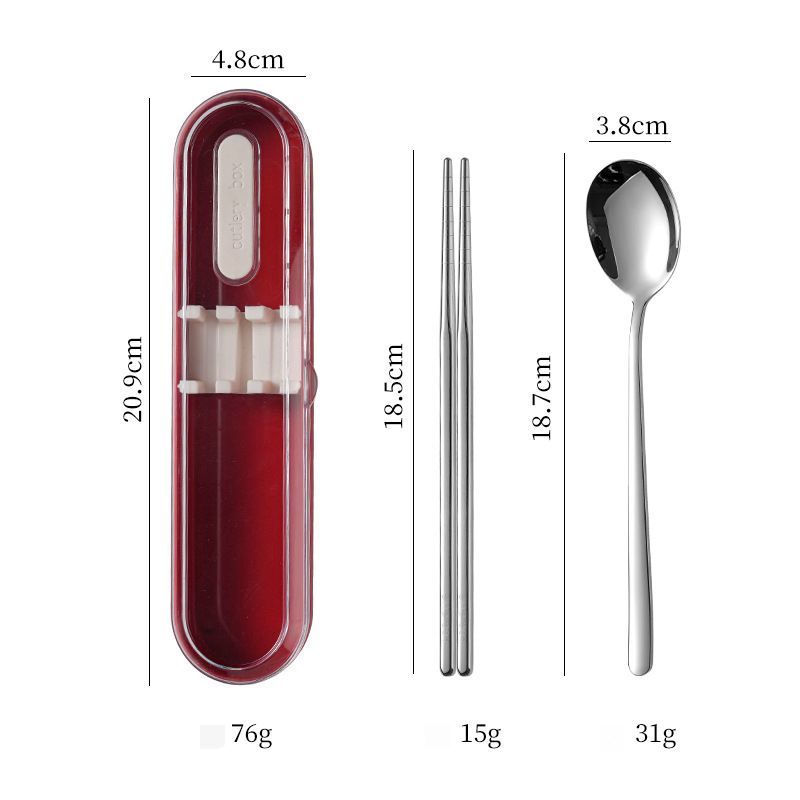 [Boîte inférieure rouge] ensemble de deux baguettes cuillère