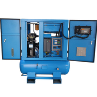 Compresseur d'air à vis intégré portable FGMI 5,5 kW 7,5 CV 8 bars monophasé 220 V 50 Hz lubrifié PLC avec réservoir d'air 60 L refroidi par air