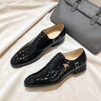 Herren Lacklederschuhe Schwarz Spiegelglanz Oxford Schnürschuhe Spitze Zehe Wasserdicht Smoking Luxus Formelle Anzugschuhe