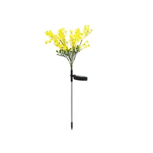 Howlighting 야외 방수 태양 색상 변경 섬유 나비 리드 밀 꽃 램프 정원 태양 Led 꽃 조명
