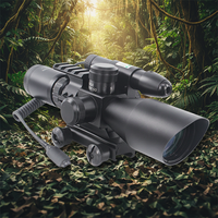 Lunette de visée 2.5-10x40 avec laser vert et mini point rouge pour la chasse