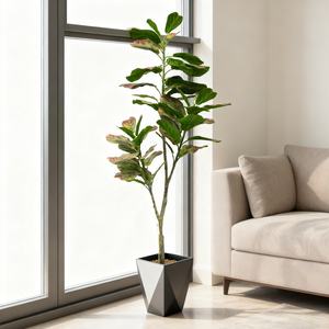 Figuier à feuilles de violon artificiel, hyper-réaliste, <span class=keywords><strong>en</strong></span> plastique, résistant aux intempéries, <span class=keywords><strong>pour</strong></span> l'intérieur et l'extérieur, décoration de <span class=keywords><strong>jardin</strong></span>, décoration de maison, paysagiste, vente <span class=keywords><strong>en</strong></span> gros - Product Image 5