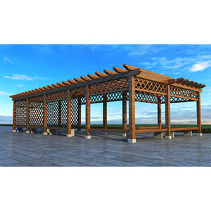 הנדסת סגסוגת אלומיניום מסדרון תרבות ביתן חצר נוף חיצוני פרוזדור מפעל חם מכירה - Product Image 5