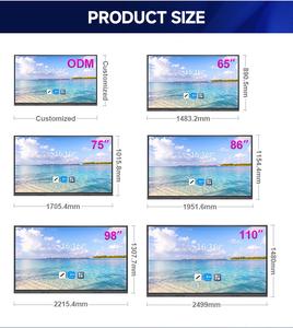 775 "4k הוביל לוח לבן אינטראקטיבי אינפרא אדום רב מגע 40 נקודות עט/אצבע כפול (אנדרואיד/חלונות) מסגרת מתכת - Product Image 4