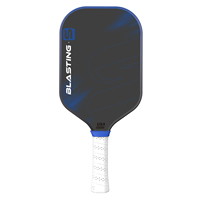 Raquette de pickleball en fibre de carbone Jusain, surface noire PERSER IV 16 mm T700 Gen4 Core