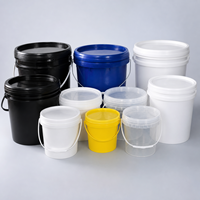 Seau en plastique PP industriel de 3 L à large ouverture avec couvercle et poignée métallique, couleur et logo personnalisés pour le stockage de produits chimiques industriels, fabriqué en Chine