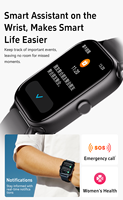Reloj Inteligente, Pantalla Táctil Completa de 1.95'', Resistente al Agua IP68, Llamadas por BT5.3, Monitor de Frecuencia Cardíaca/Presión Arterial/SpO2, Más de 100 Deportes, 350mAh CX3