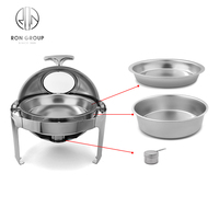 Großhandel Restaurant Buffet Round Roll Top Hot Pot Chafing Koch Gericht Set Essen wärmer Chafing Chafer Food Warmer für Catering