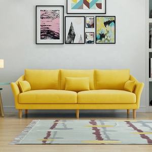 Juego de Muebles de Sala de Estar Modernos y Pequeños de Diseño Clásico, Tapizados en Tela Azul, Sofás Económicos para Sala de Estar - Product Image 5