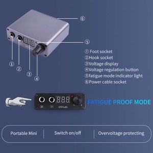 Alimentation électrique miniature RCA pour tatouage, régulateur de tension numérique sans fil portable pour kit de tatouage - Product Image 5