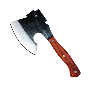 Hi Dude Industrial DIY Custom High Carbon Steel Flat Backed Hatchet <b>Axe</b> Vintage Hammer Pattern <b>Wood</b> Handle Outdoor Camping - Product Image 1
