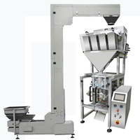 Peseuse linéaire automatique à 4 têtes, haute précision, en acier inoxydable, pour étiquetage de lentilles, céréales, macaronis, bonbons, aliments en sacs et emballages plastiques