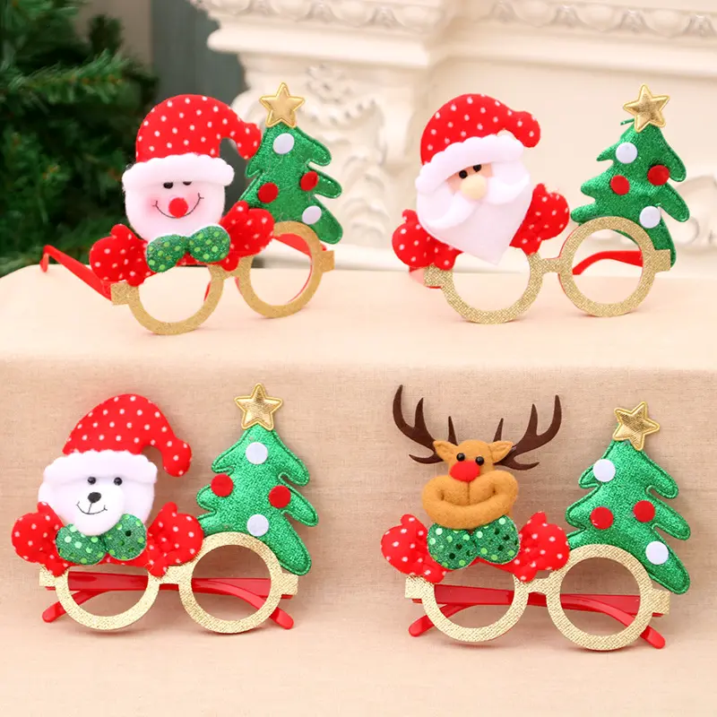 New Christmas glasses cartoon antlers old man Christmas children's holiday party creative gifts toys small gifts