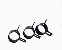 Collier de serrage polyvalent en acier 65Mn zingué noir à ressort, en promotion