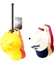 STYLISHT RV Accessories Organisateur de chapeaux, lot de 2, support mural en métal sans perçage, non pliable, pour camping-car et usage domestique