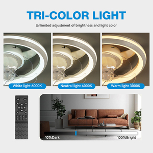 Hot Bán Phòng Ngủ Hiện Đại Nhà Bếp Thay Đổi Độ Sáng 6 Tốc Độ 7 Lưỡi Quạt Ánh Sáng Điều Khiển Từ Xa DC Tất Cả Các Động Cơ Đồng LED Quạt Trần Đèn - Product Image 6