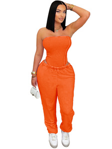 Nuovo Completo <span class=keywords><strong>Donna</strong></span> Primavera Estate 2026: Body e Pantaloni con Polsini, Abbigliamento Casual in <span class=keywords><strong>Cotone</strong></span> a Coste, Set Due Pezzi - Product Image 3