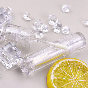 Vente en gros de tubes de gloss à lèvres vides en plastique transparent ronds, emballage, conteneur de gloss à lèvres transparent de 4 ml - Product Image 2