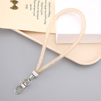 Lanière de téléphone paracorde tressée avec œillets en métal-Porte-clés à corde courte bricolage pour étui de téléphone, accessoires de pendentif