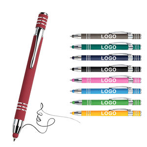 Bolígrafos de Aluminio con Revestimiento de Goma al por Mayor 2025, con Logotipo Personalizado y Pantalla Táctil - Product Image 1