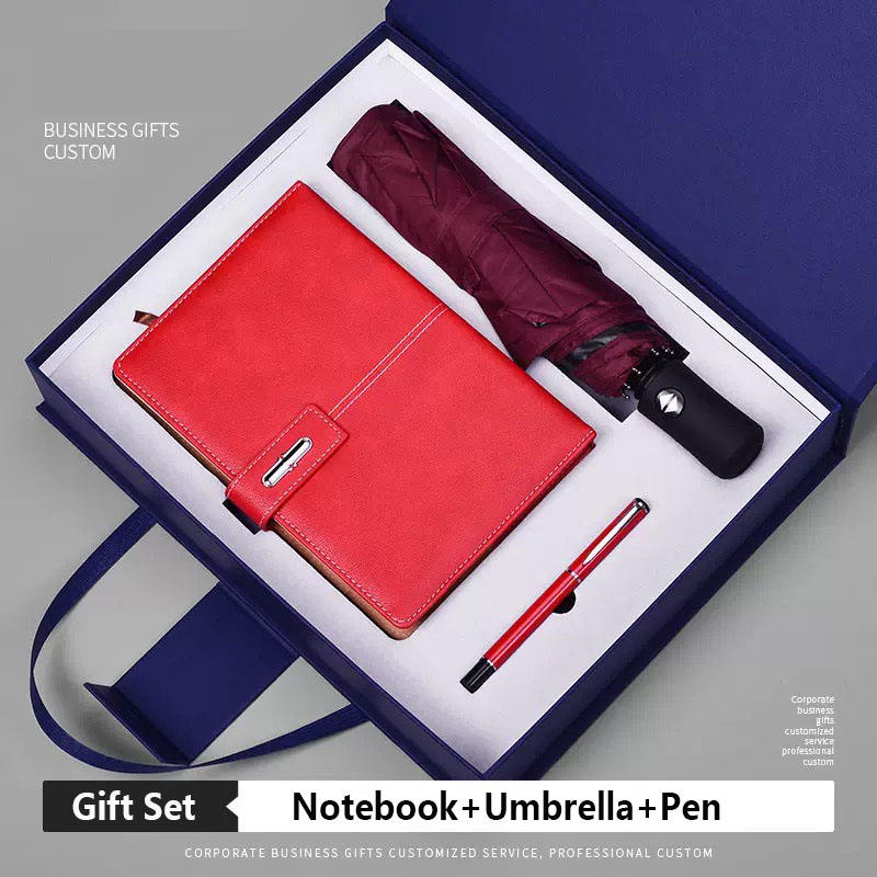 Notebook(Red)+Pen(Red)+Umbrella