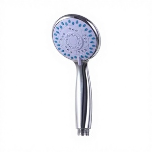 Douchette à main chromée moderne avec débit réglable, haute pression, économie d'eau, accessoire de robinetterie de salle de bain - Product Image 2