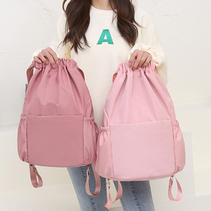 Custom Logo <b>Drawstring</b> <b>Backpack</b> Sports Gym Cinch Sack Bag Waterproof Nylon String <b>Backpacks</b> for Shopping Travel School Wholesale - Product Image 4